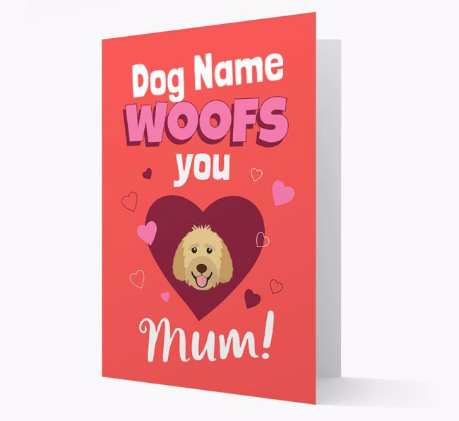 'I Woof You Mum' - Personalized {breedFullName} Card 